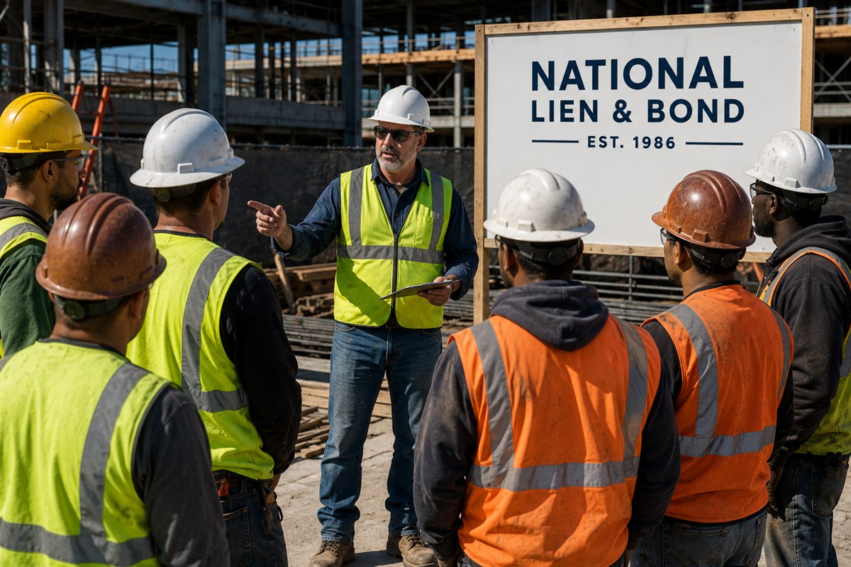 General contractor briefing his crew on site expectations, the kind of clear communication that helps contractors avoid litigation